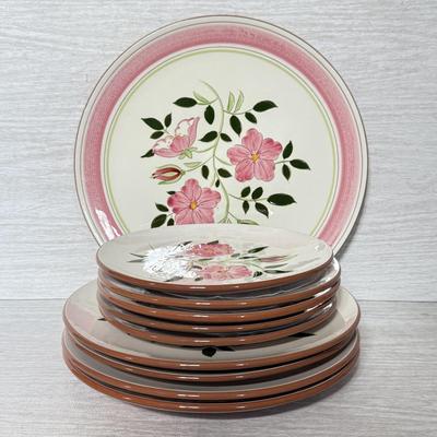 LOT 276K: Vintage Stangl Pottery Wild Rose Plates