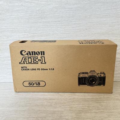 LOT 278D: Canon AE-1 35mm Film Camera NIB: 1980 Winter Olympic Games Body & Lens