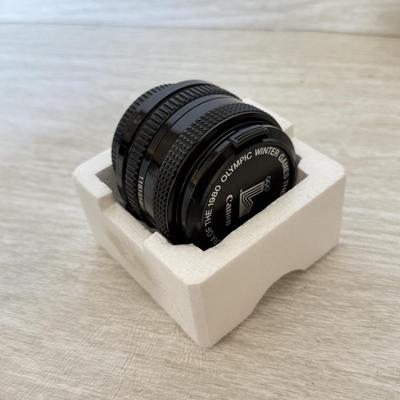 LOT 278D: Canon AE-1 35mm Film Camera NIB: 1980 Winter Olympic Games Body & Lens