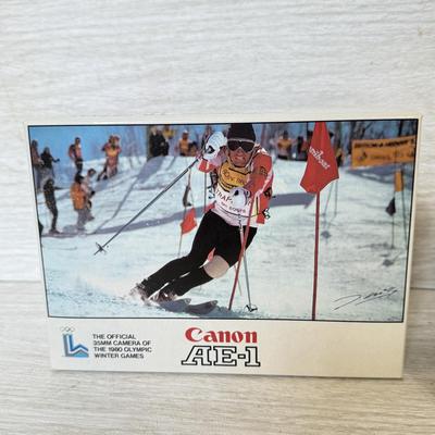 LOT 278D: Canon AE-1 35mm Film Camera NIB: 1980 Winter Olympic Games Body & Lens