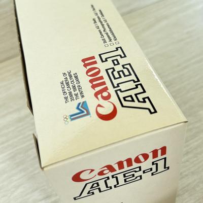 LOT 278D: Canon AE-1 35mm Film Camera NIB: 1980 Winter Olympic Games Body & Lens