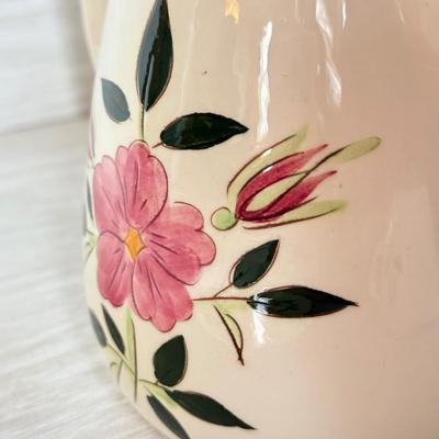 LOT 280: Vintage Stangl Wild Rose Tea Cups & Saucers w/ Sugar Bowl, Creamer & Pitcher