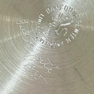 LOT 283K: Woodbury Pewter Tea Pot & Pitcher w/ 1985 Danforth Pewter Bowl