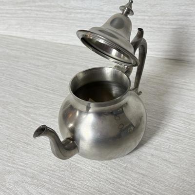 LOT 283K: Woodbury Pewter Tea Pot & Pitcher w/ 1985 Danforth Pewter Bowl