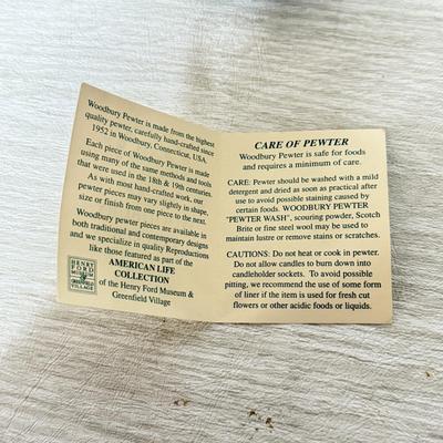 LOT 283K: Woodbury Pewter Tea Pot & Pitcher w/ 1985 Danforth Pewter Bowl