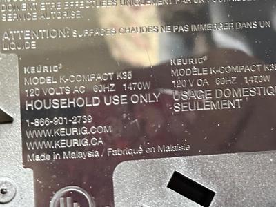 LOT 285K: Single Serve Coffee Makers: Keurig K-Compact K35 & Bosch Tassimo