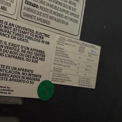 LOT 288F: Duracraft Corp. Air Heater Model CZ-308 & Duraflame Electric Fireplace Model DFS-550-22