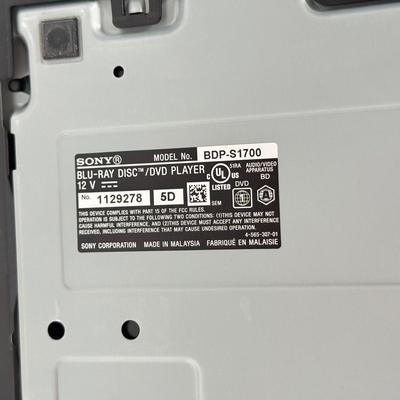 LOT 295F: Sony Blu-Ray/DVD Player Model BDP-S1700