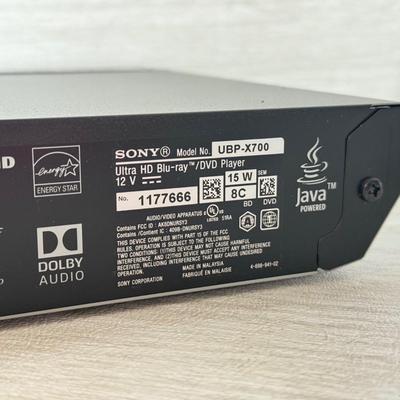 LOT 296F: Sony Ultra HD Blu-ray/DVD Player Model UBP-X700