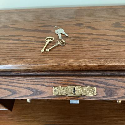 LOT 299F: Vintage Winners Only Rolltop Desk w/ Keys