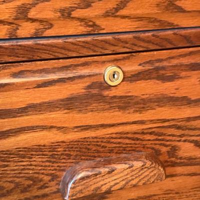 LOT 299F: Vintage Winners Only Rolltop Desk w/ Keys