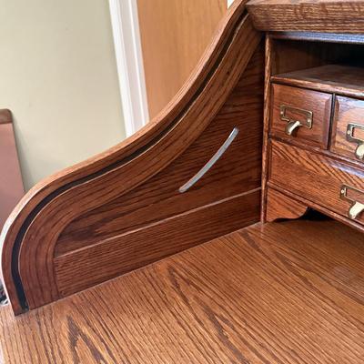 LOT 299F: Vintage Winners Only Rolltop Desk w/ Keys