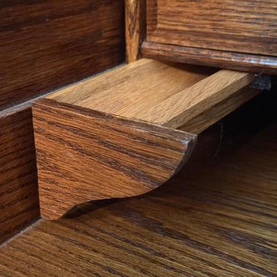 LOT 299F: Vintage Winners Only Rolltop Desk w/ Keys