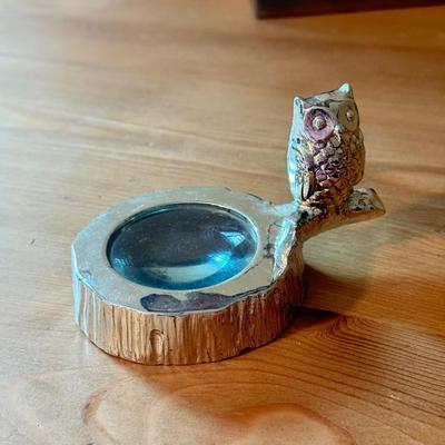 LOT 302F: Brass Vintage Office Lamps & Magnifying Glasses