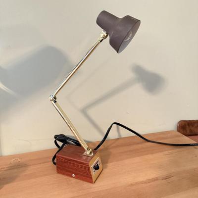 LOT 302F: Brass Vintage Office Lamps & Magnifying Glasses