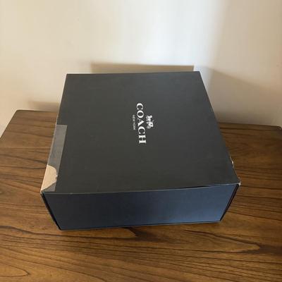 LOT 303L: Coach New York Gift Boxes & Cloth Bags