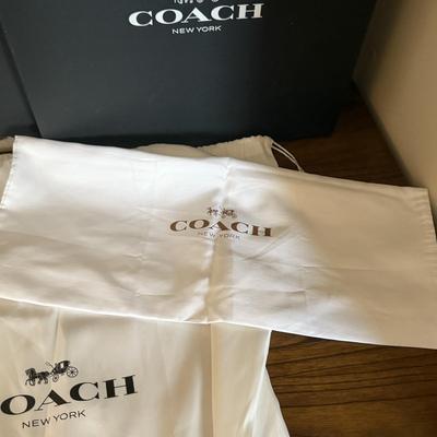 LOT 303L: Coach New York Gift Boxes & Cloth Bags