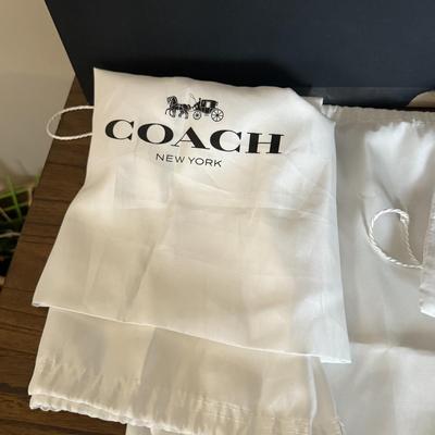 LOT 303L: Coach New York Gift Boxes & Cloth Bags