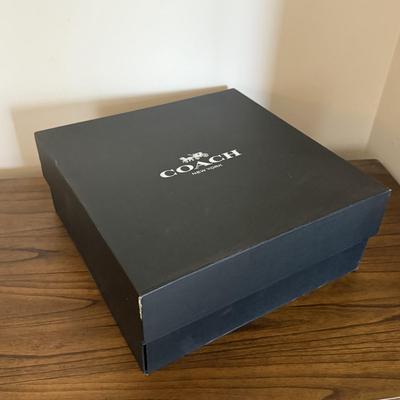 LOT 303L: Coach New York Gift Boxes & Cloth Bags