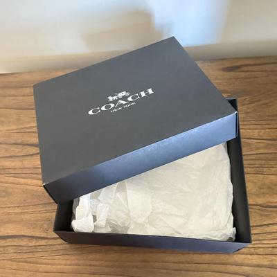 LOT 304D: Coach New York Gift Boxes & Cloth Bags