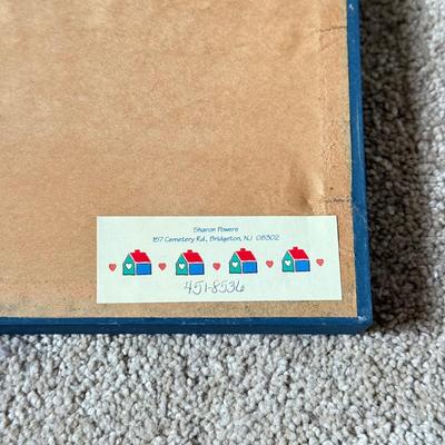 LOT 306D: Sharon Powers Basket Cross Stitch Artwork