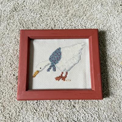 LOT 306D: Sharon Powers Basket Cross Stitch Artwork