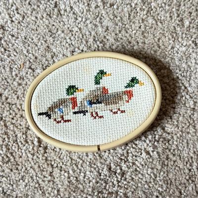 LOT 306D: Sharon Powers Basket Cross Stitch Artwork