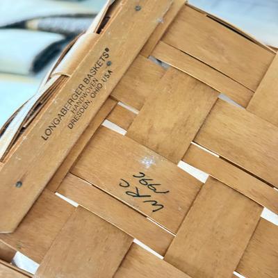 LOT 307K: Four Hand Woven Longaberger Baskets w/ Plastic Inserts