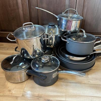 LOT 309K: Pots & Pans: Palm Restaurant, Thomas, Calphalon, Cuisinart & More