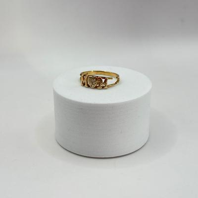 LOT 313J: 14k Gold “Mom” Ring (Broken - 2.3g)