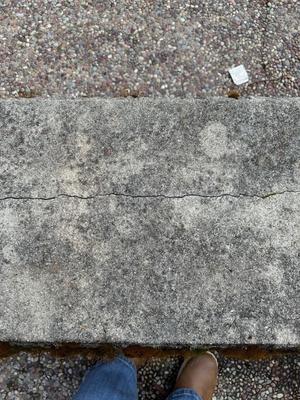 Stone Bench - cracked top