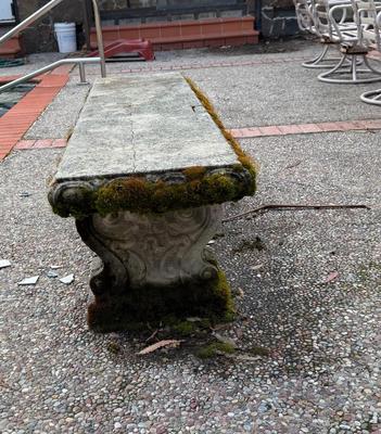 Stone Bench - cracked top