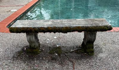 Stone Bench - cracked top