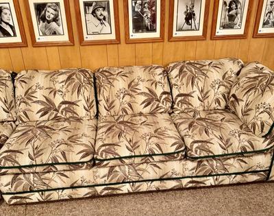 Vintage very large Sofa - 3 sections - 184" length - comes with an attached $5 bill