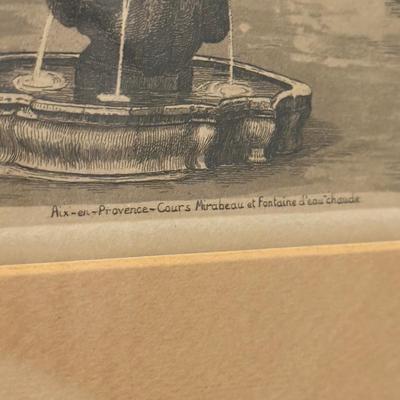 Framed French Scene Etchings (GB2-HS)
