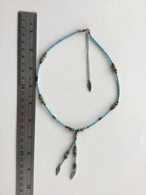 Light blue collar necklace