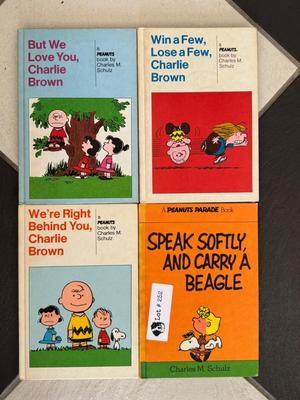 Vintage Set of Four (4) Charlie Brown Books by Charles M. Schulz