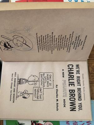 Vintage Set of Four (4) Charlie Brown Books by Charles M. Schulz