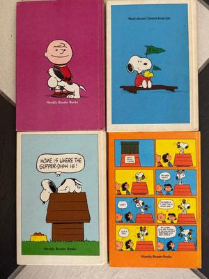 Vintage Set of Four (4) Charlie Brown Books by Charles M. Schulz