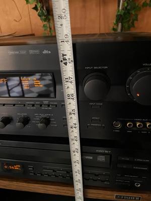 Yamaha Receiver and Yamaha 5 CD Player and Stereo Case