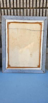 Portrait of a woman with Butterfly, Original Painting by Jacqi 1970s