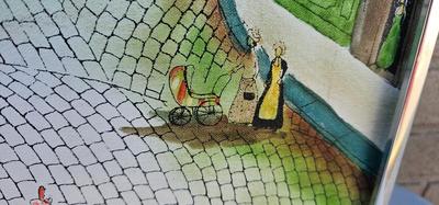 Signed Painting by Robert Scott, European City Streets