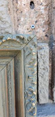 Original Vintage Pennywise Clown Painting in Ornate Frame Signed E.