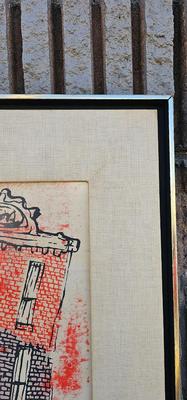 Gregorio Prestopino "Sunlit Tenements" Large Woodblock Print 21/50