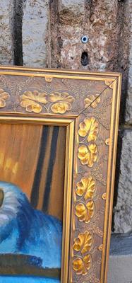 Large Nude Painting, Original painting, after Edgar Degas "Woman at her Bath" Framed