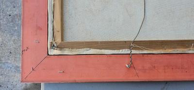 Large Nude Painting, Original painting, after Edgar Degas "Woman at her Bath" Framed