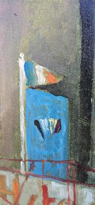 MCM Realism Painting, Framed Signed Tadrick (Leon) NYC