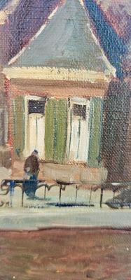 Original painting Dutch Canal View Oil on Canvas