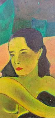 Original Large Painting, After "Bathers at Tahiti" by Gauguin Joseph LaMarga