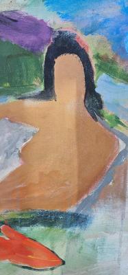 Really cool painting Signed R. Milliman women lounging